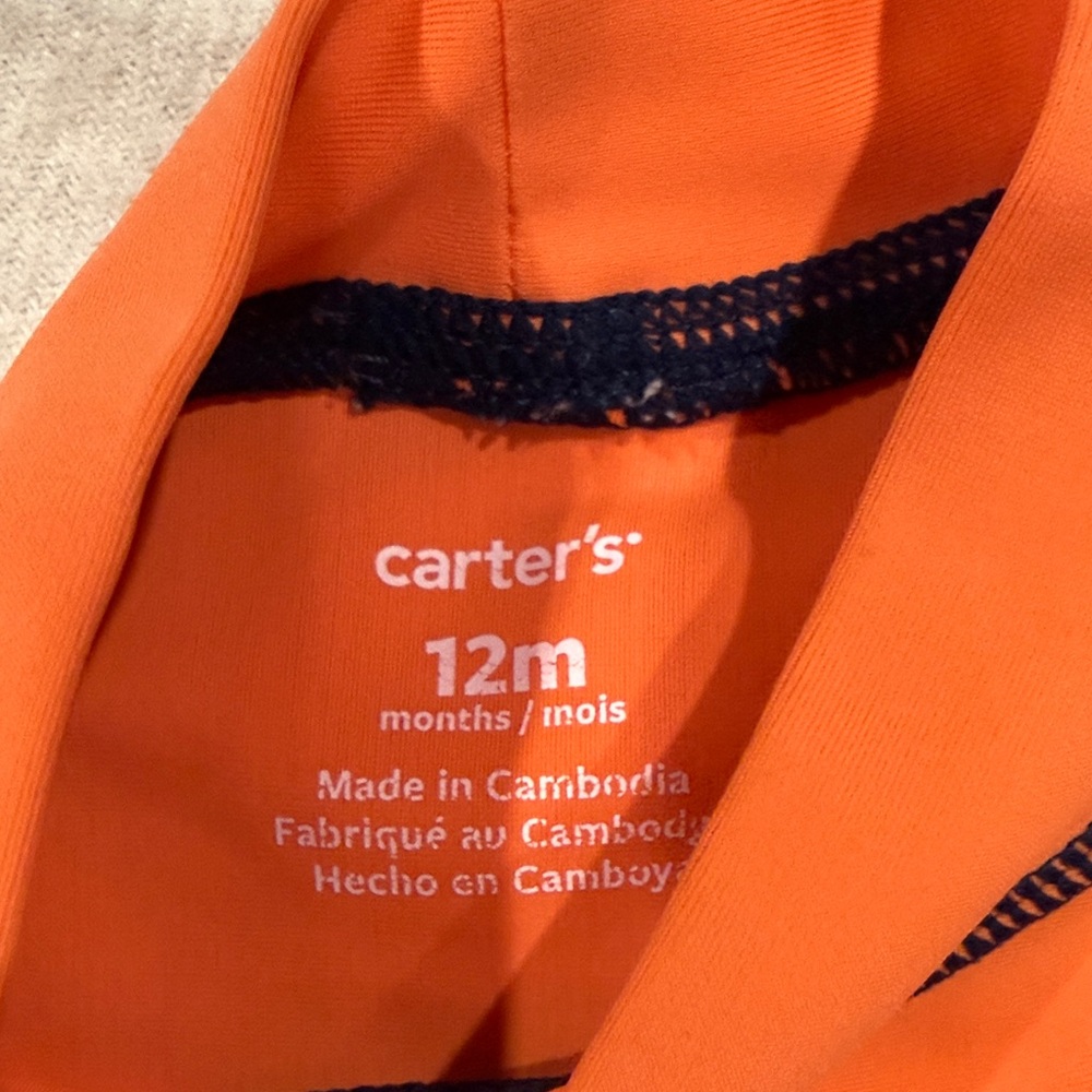 Carter's Orange Rashguard Set 12m - Picture 2 of 5